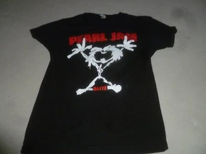 CAMISA CONCIERTO PEARL JAM ALIVE ROCK ME VINTAGE CAMISETA TALLA PEQUEÑA NEGRA - Imagen 1 de 4