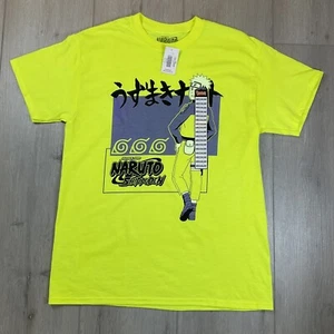 Naruto Anime Graphic T Shirt Neon Yellow Shonen Jump FAST SHIP Men’s MEDIUM - Picture 1 of 11