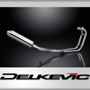 Suzuki GS500 E/F 1989-2009 Complete Exhaust 2-1 13" Tri-Oval Stainless Muffler - Bild 1 von 5