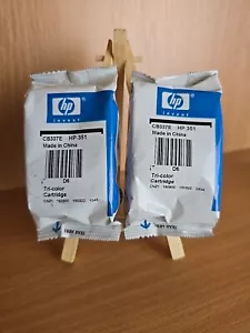 2x Genuine HP 351 Tri Colour Original Ink Cartridges Sealed - Picture 1 of 6