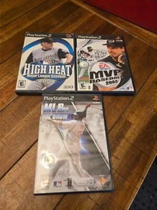 3 Baseball Game Lot PS2 Playstation 2 - High Heat 2004 - The Show 06 - MVP 2003 - Picture 1 of 8