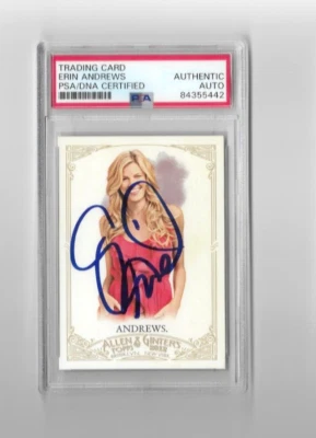 Erin Andrews Signed 2012 Topps Allen & Ginters #75 Reporter ESPN FOX PSA/DNA - Image 1 of 2