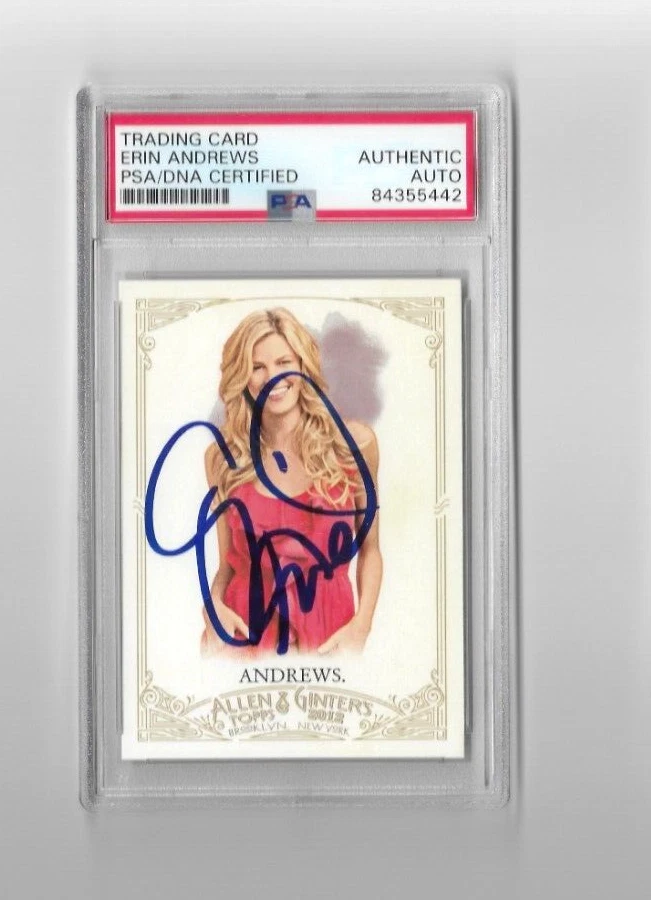 Erin Andrews Signed 2012 Topps Allen & Ginters #75 Reporter ESPN FOX PSA/DNA - Image 1 of 2