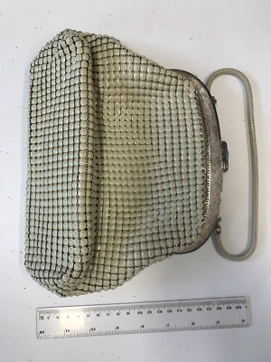 Vintage Oroton cream metal mesh evening bag with clasp [CM] - Image 1 of 4