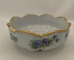 VTG Limoges Signed B. Fritz Floral Design Porcelain Small Bowl - Picture 1 of 7