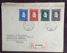 Netherlands 1952 Jan van Riebeeck FDC Reg. Cover sent to İstanbul from Roterdam