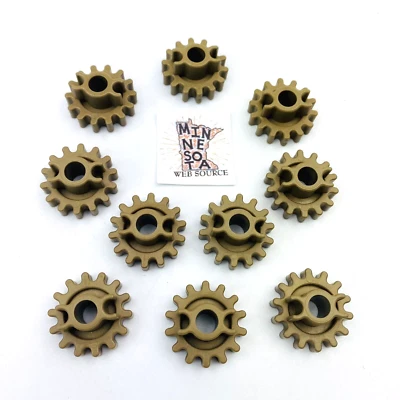 10 Knex Small 1" Gold Locking Gears - K'nex Education Rare Replacement Parts - Image 1 of 4