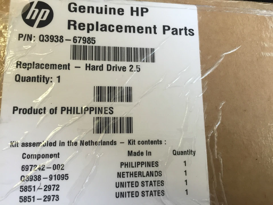 NEW BOXED HP Q3938-67985 LASERJET CM6030 CM6040 HARD DRIVE KIT 2.5" 320GB - Image 1 of 1