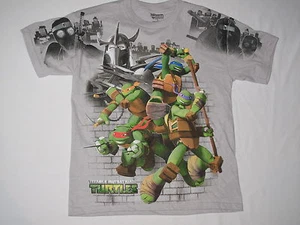 NWOT NINJA TURTLE T shirt BOYyouth size L (8-12?)gray - Bild 1 von 4
