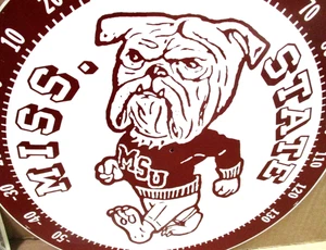MISSISSIPPI STATE BULLDOGS -12" Thermometer Sign SEC COLLEGE FOOTBALL BASKETBALL - Picture 1 of 6