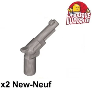 Lego 2x arme weapon pistolet gun revolver barilllet argent/flat silver 13562 NEW - Picture 1 of 1