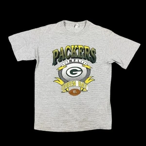 VTG Green Bay Packers Shirt Mens Large  Single Stitch BIG LOGO 90’s NFL 1993 USA - Picture 1 of 16