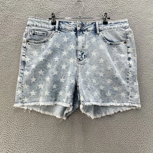 Judy Blue Shorts Damen Extra Extra Large Blue Star Allover Stretch Baumwolle Freizeit - Bild 1 von 19