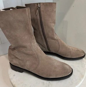 Botas TALBOTS para mujer 9B gamuza topo media pantorrilla suela con cremallera lateral informales cómodas - Imagen 1 de 20