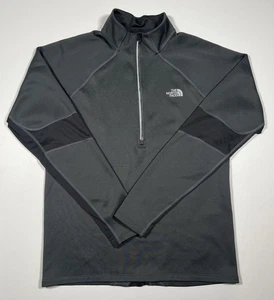 North Face Pullover Mens Medium Gray Black FlashDry Half Zip Athletic Outdoor - Picture 1 of 7