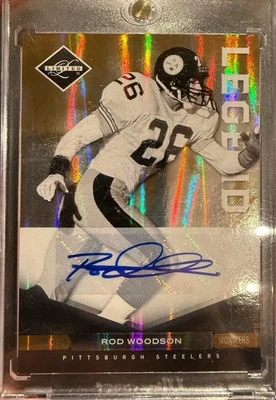 2011 Panini Limited - Legends Steelers  Rod Woodson #115 Monikers Gold 1/5 (AU) - Image 1 of 2