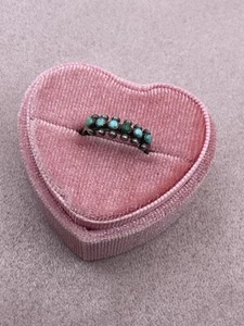 Sterling Silber Zuni Nadelspitze Türkis Ring Größe 6,5 - Bild 1 von 15