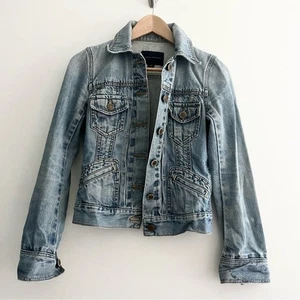 Banana Republic Classic Denim Blue Women's Jacket Medium Wash Pockets Transition - Picture 1 of 7