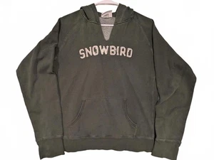 Genuine Pigment Dyed Snowbird Hoodie Green Pullover Womens Size XL - Picture 1 of 9