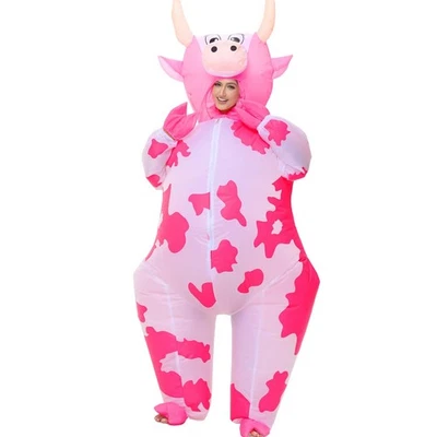 Disfraz de Vaca Inflable Adulto Vaca Inflable Traje Halloween Disfraz Mono Fanci... Foto 1 de 2