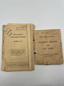 Genuine WW2 Royal Welch Fusiliers AB64 & Release Book - Picture 1 of 17