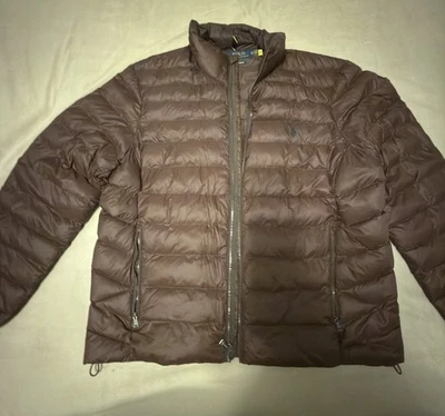 Polo Ralph Lauren MARRÓN Repelente al Agua Embalable Acolchado Puffer Chaqueta Para Hombres XXL Foto 1 de 4