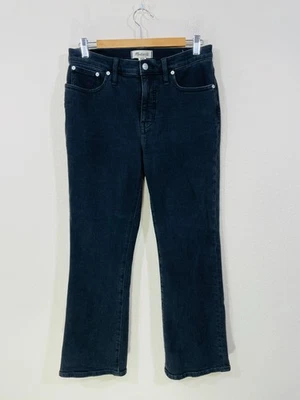 Madewell Mid-Rise Kick Out Jeans Womens Size 28 Black Cropped Stretch - Image 1 of 4