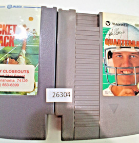 retro Nintendo games NES Racket Attack, John Elway's Quarterback     wt11 26304