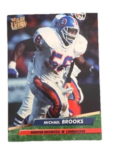Excellent: Vintage 1992 ULTRA Michael Brooks Denver Broncos Trading Card - Picture 1 of 2