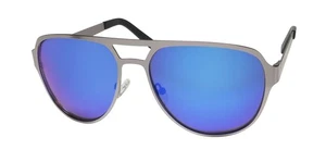 NEW SEAN JOHN SJMOS3002 SUNGLASSES GRAY FULL-RIM MENS PILOT 59-16-150 METAL & - Picture 1 of 8