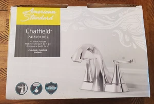 American Standard Chatfield 4 pollici Rubinetto bagno 2 maniglie in cromo lucido - Foto 1 di 5
