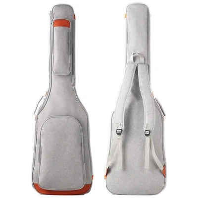 Bass Guitar Bag, 8mm Padded Gig Bag Backpack, Soft Gray Bass Case, Ample Stor... - Image 1 of 4