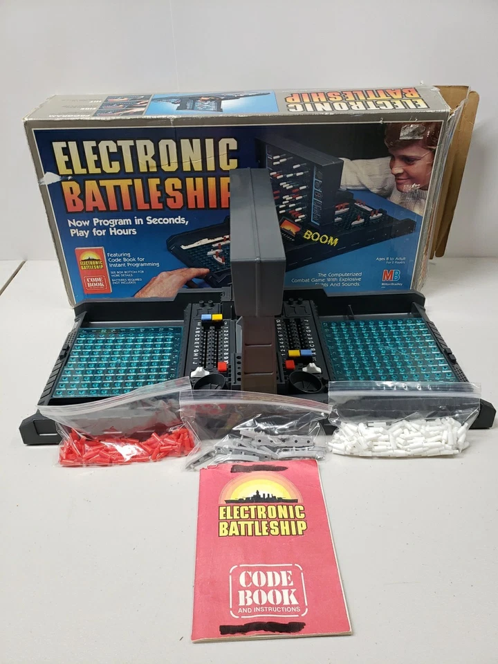 Electronic Battleship Board Game Vtg 1982 Milton Bradley Tested Works Complete - Image 1 of 4
