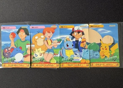 Snorlax Pikachu & Others #293 292 291 290 Pokemon Carddass Anime Collection 1999 - Image 1 of 4