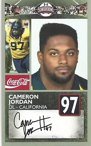 CAMERON JORDAN CALIFORNIA SENIOR BOWL CARD - Picture 1 of 1