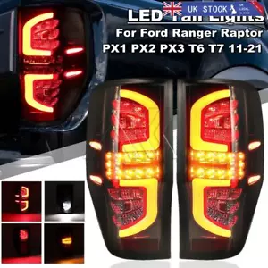 Fits Ford Ranger PX T6 T7 T8 XL XLT Limited Wildtrak LED Rear Tail Lights Lamp - Picture 1 of 11