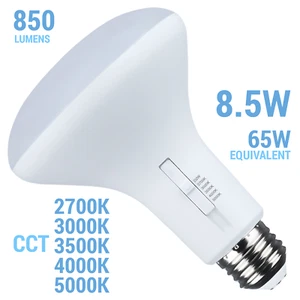 LED 120V 8.5W =65W BR30 Medium E26 CCT 2700K 3000K 3500K 4000K 5000K Warm Cool - Picture 1 of 12