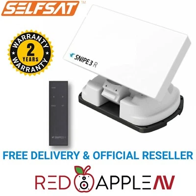 Selfsat SNIPE 3 R Fully Automatic Satellite Dish Twin LNB w/ Remote – Caravan - Image 1 of 4
