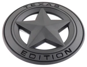 3D METAL Texas Edition Emblem Decal Sticker Lone Star Badge For Truck (Black) - Picture 1 of 6