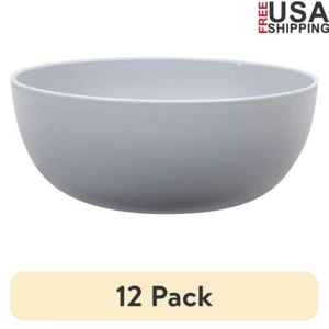 12 Pack Durable Plastic Cereal Bowls Microwave Dishwasher Safe Ideal Parties New - Picture 1 of 5