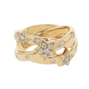 CHANEL Comet Ring Size Approximately No. 13 18K Yellow Gold J1130 - Picture 1 of 13