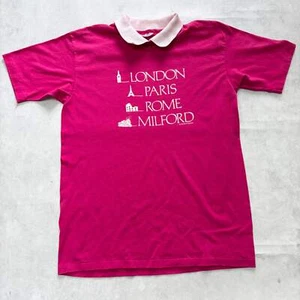 Vintage T Shirt Mens Medium Pink Single Stitch Graphic Print 90s USA Tourist (E) - Picture 1 of 4