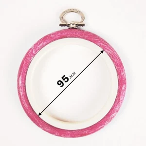 Nurge Round Rubber Hoops With Suspension, Rim Height 8mm, Diameter 95mm (Pink). - Picture 1 of 2