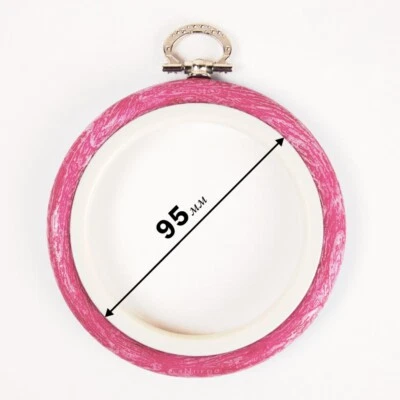 Nurge Round Rubber Hoops With Suspension, Rim Height 8mm, Diameter 95mm (Pink). - Image 1 of 2