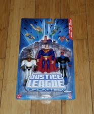 2005 DC Justice League Unlimited Blue SUPERMAN AZTEC SINESTRO 3 Pack MOC 2A RYRO