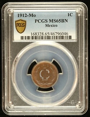 1912 Mo Mexico 1 Centavo PCGS MS 65 BN - Image 1 of 3