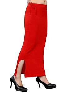 New Shapewear Petticoat Cotton Lycra Women's Saree Sari Underskirt Side Slit