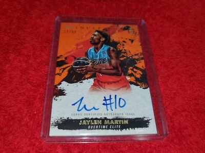 2021-22 TOPPS INCEPTION OVERTIME JAYLEN MARTIN RC ORANGE AUTO CARD 23/50 - Image 1 of 2