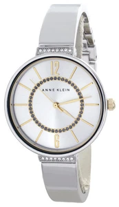 Anne Klein AK/2585SVTT Silver Dial Meal Bangle Bracelet Women's Quartz Watch - Picture 1 of 2