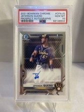 2021 Bowman Chrome - Prospect Autographs BASE AUTO PSA 10 CPA-JQ Jeferson